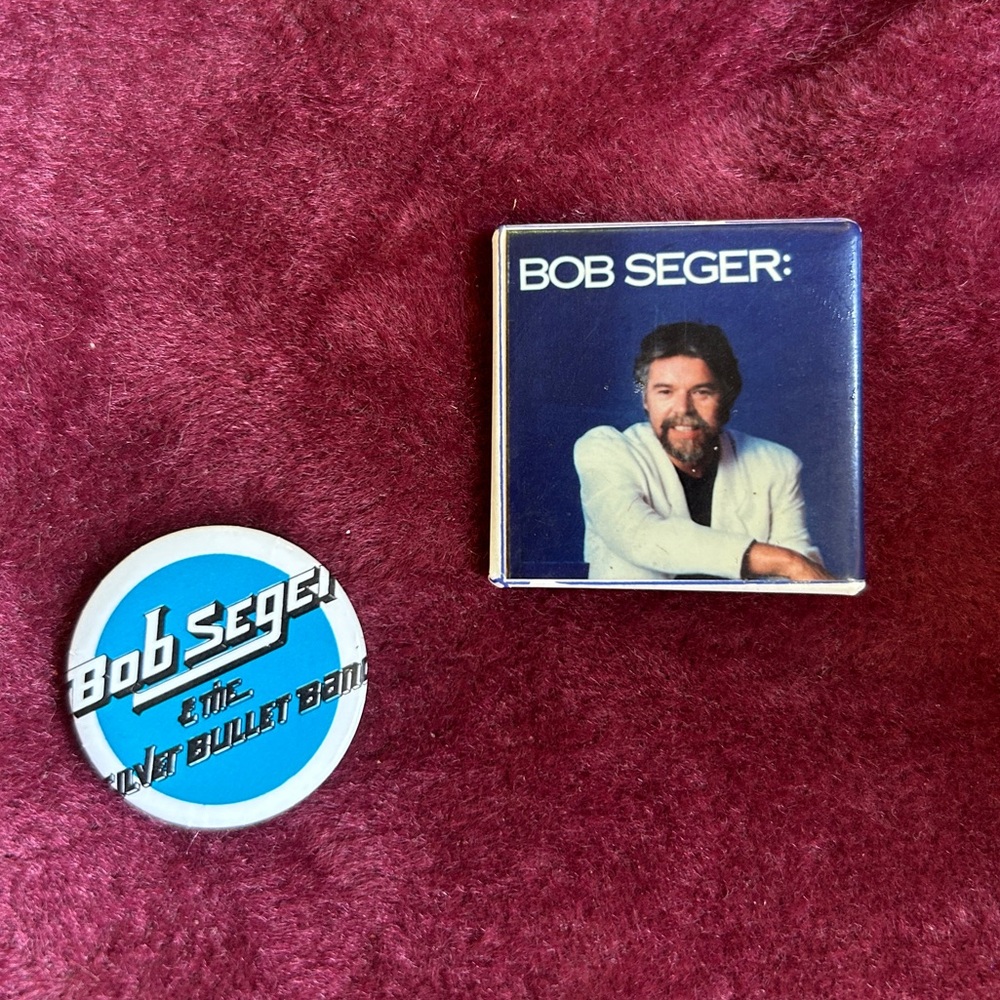 Vintage Bob Seger The Silver Bullet Band 1980’s Vintage Bob Seger Pin Set